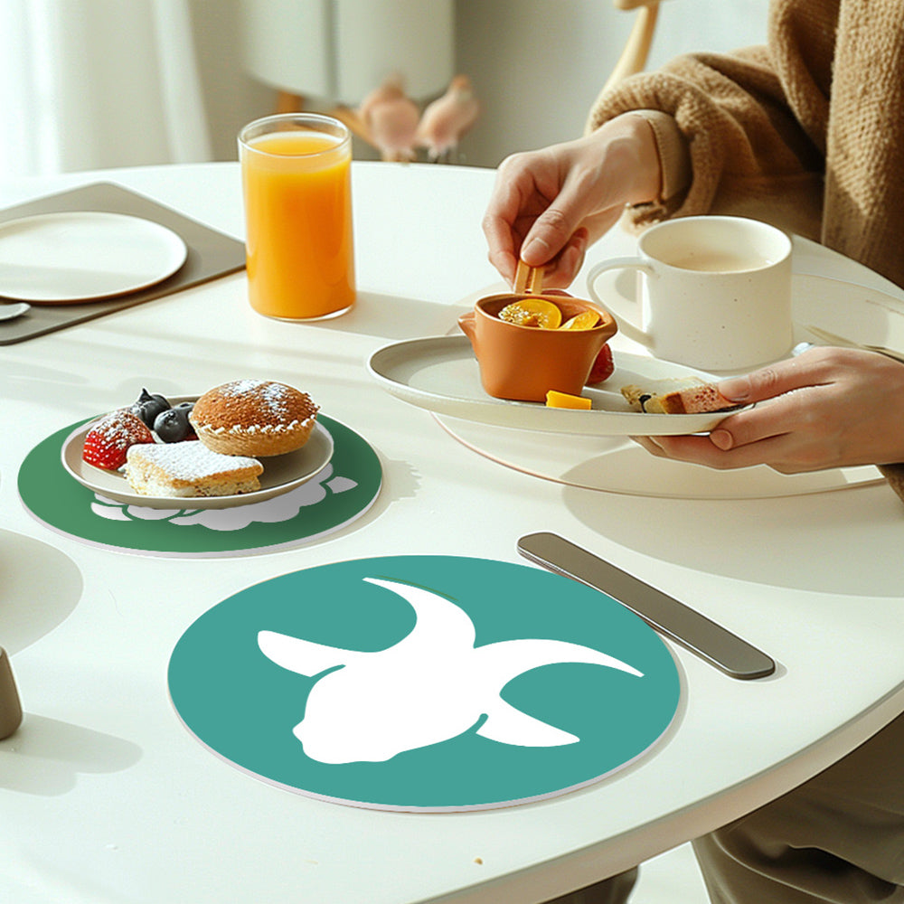12Pcs Cartoon Constellation Logo Placemats Paint by Numbers