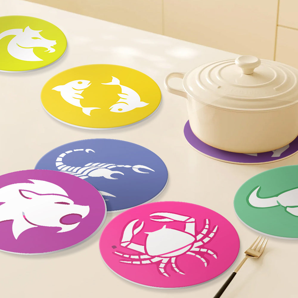 12Pcs Zodiac Sign Placemats Paint by Numbers