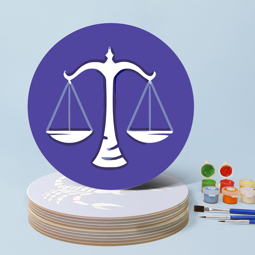 12Pcs Zodiac Sign Placemats Paint by Numbers