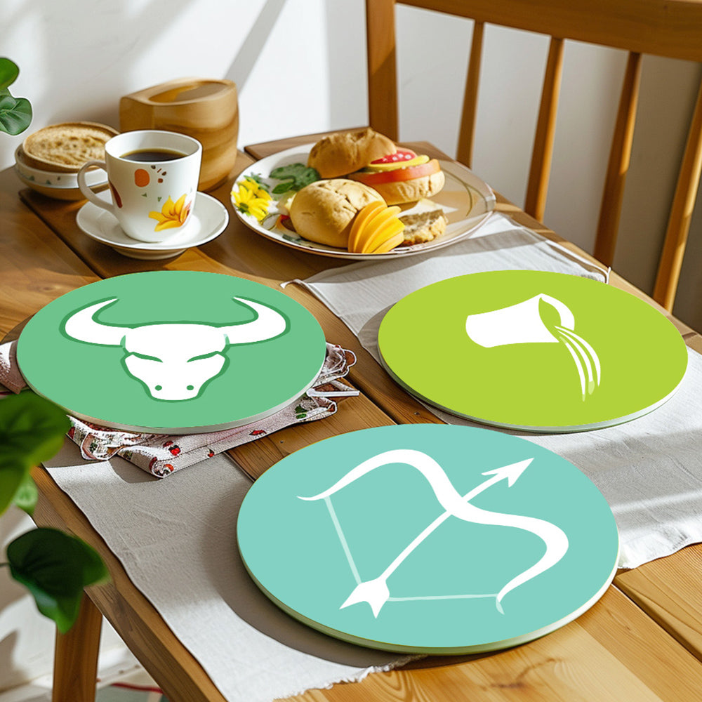 12Pcs Zodiac Sign Placemats Paint by Numbers