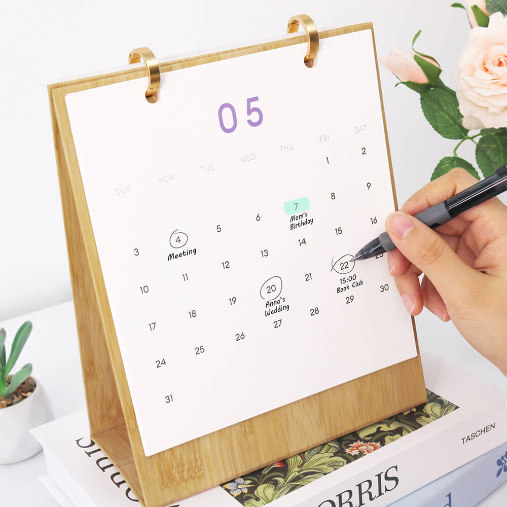 2026 Desk Calendar Paint by Numbers | Beautiful Flowers