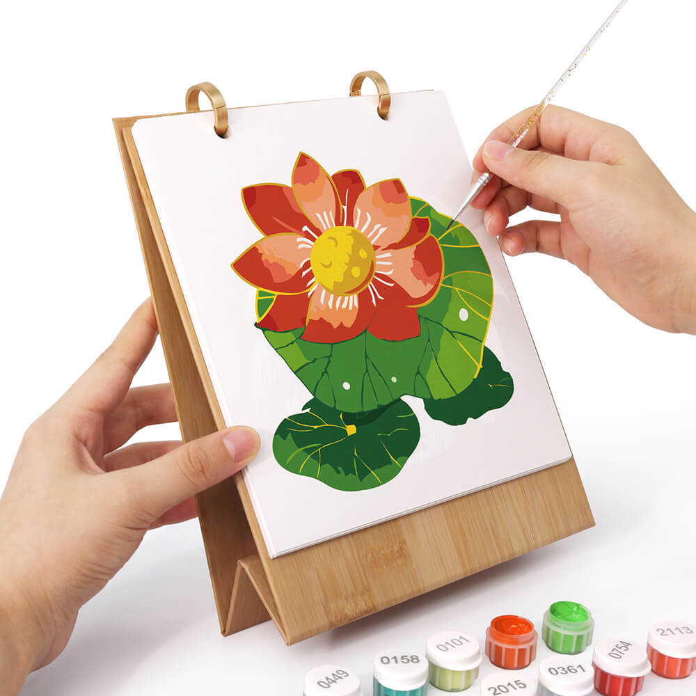2026 Desk Calendar Paint by Numbers | Beautiful Flowers