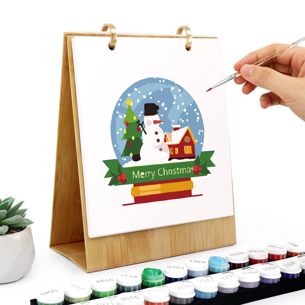 2026 Desk Calendar Paint by Numbers | Christmas Atmosphere