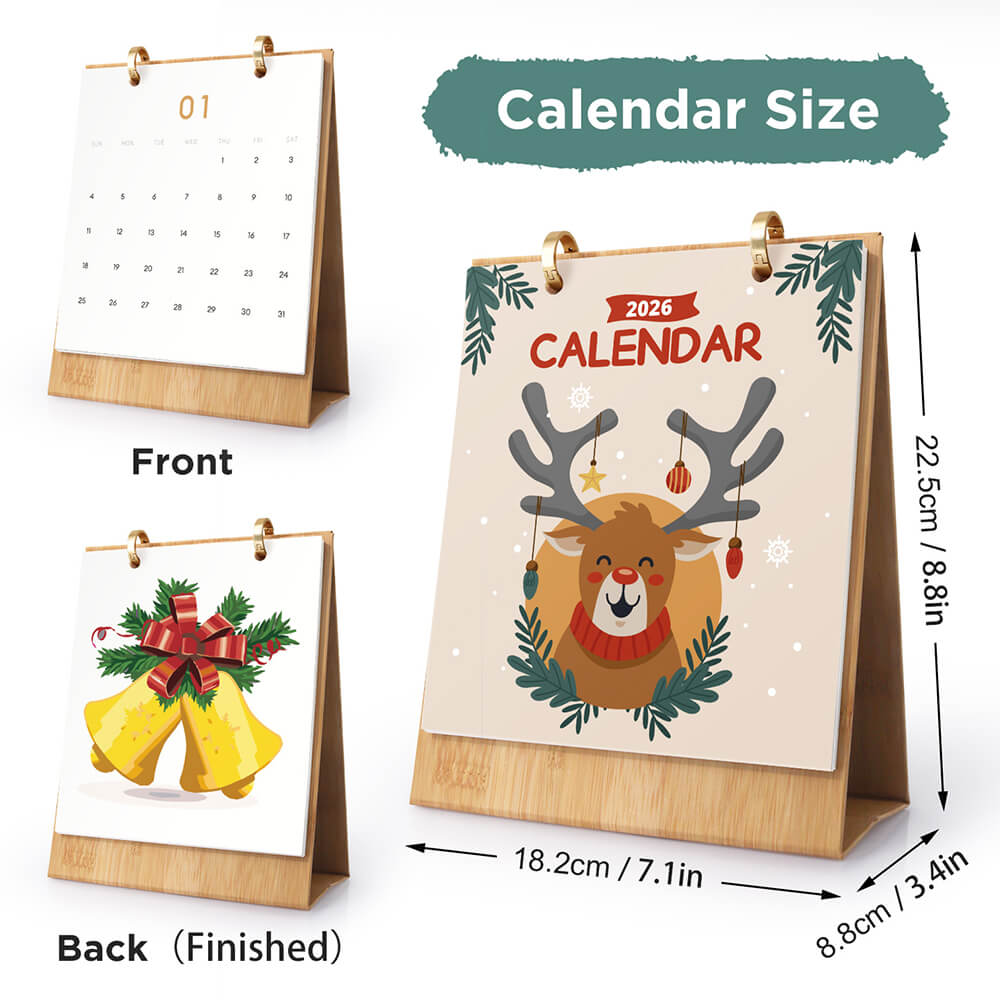 2026 Desk Calendar Paint by Numbers | Christmas Atmosphere