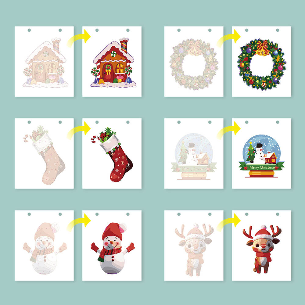 2026 Desk Calendar Paint by Numbers | Christmas Atmosphere