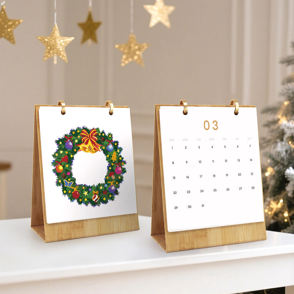 2026 Desk Calendar Paint by Numbers | Christmas Atmosphere