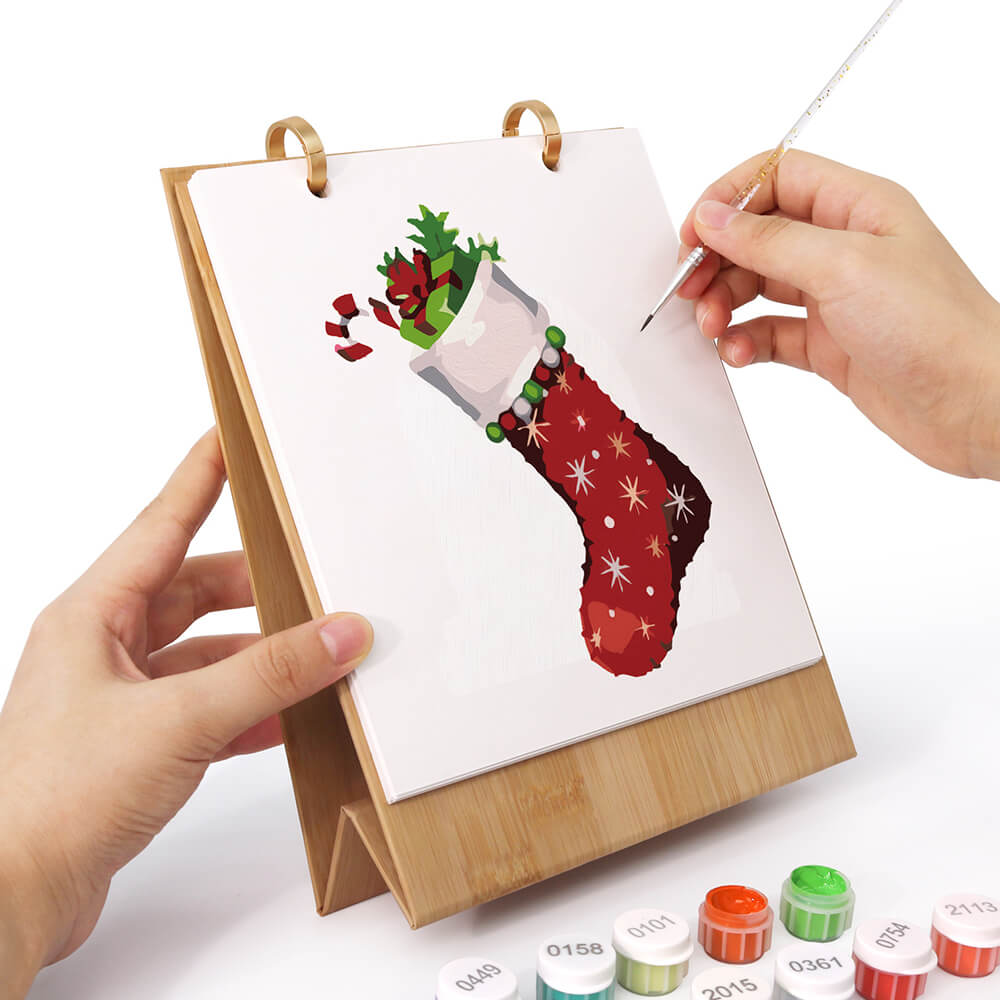 2026 Desk Calendar Paint by Numbers | Christmas Atmosphere