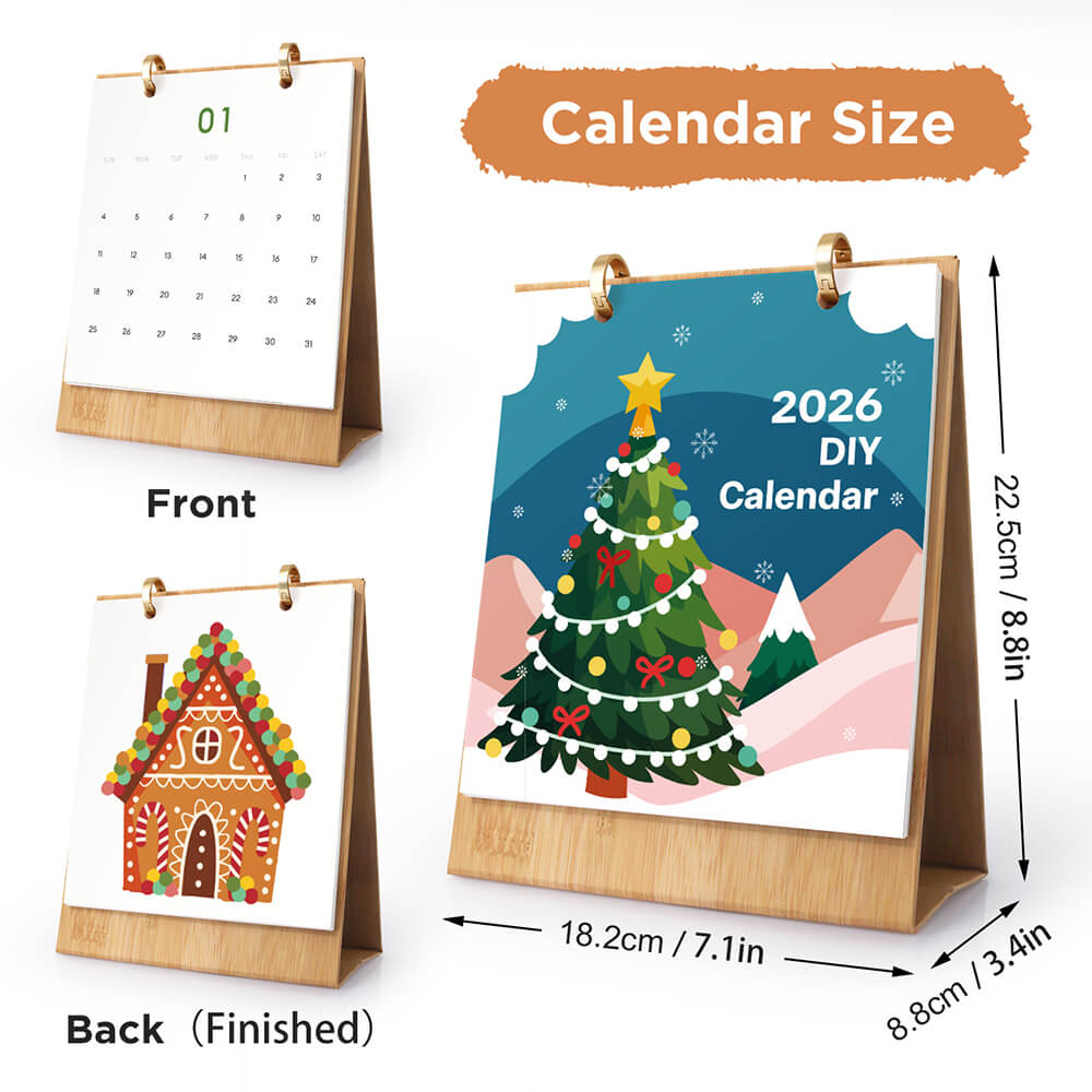2026 Desk Calendar Paint by Numbers | Christmas Decorations