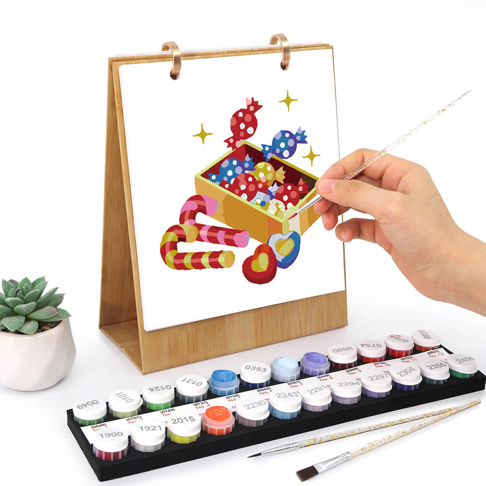 2026 Desk Calendar Paint by Numbers | Christmas Decorations