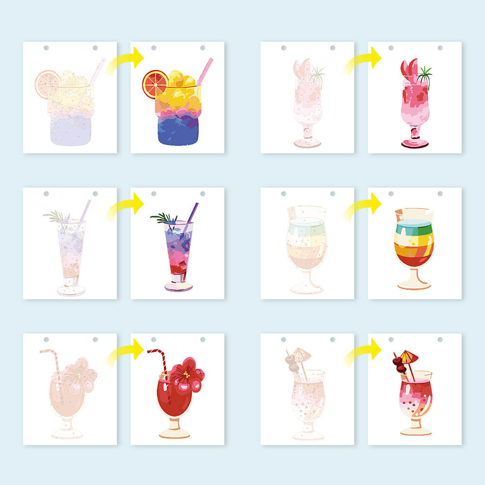 2026 Desk Calendar Paint by Numbers | Delicious Cocktails
