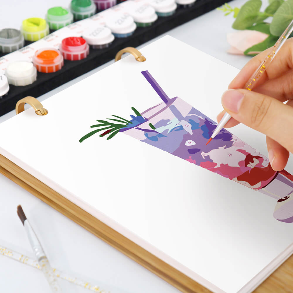 2026 Desk Calendar Paint by Numbers | Delicious Cocktails