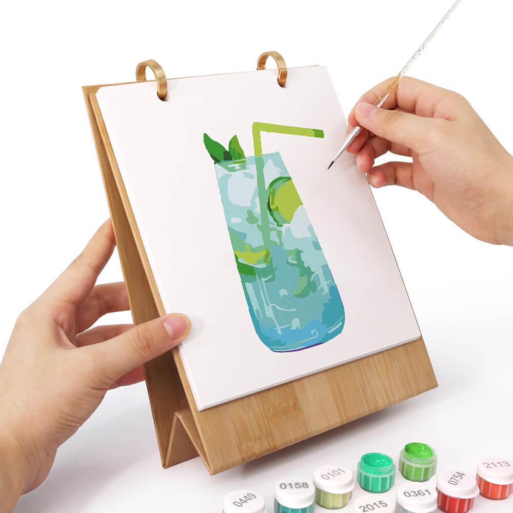2026 Desk Calendar Paint by Numbers | Delicious Cocktails