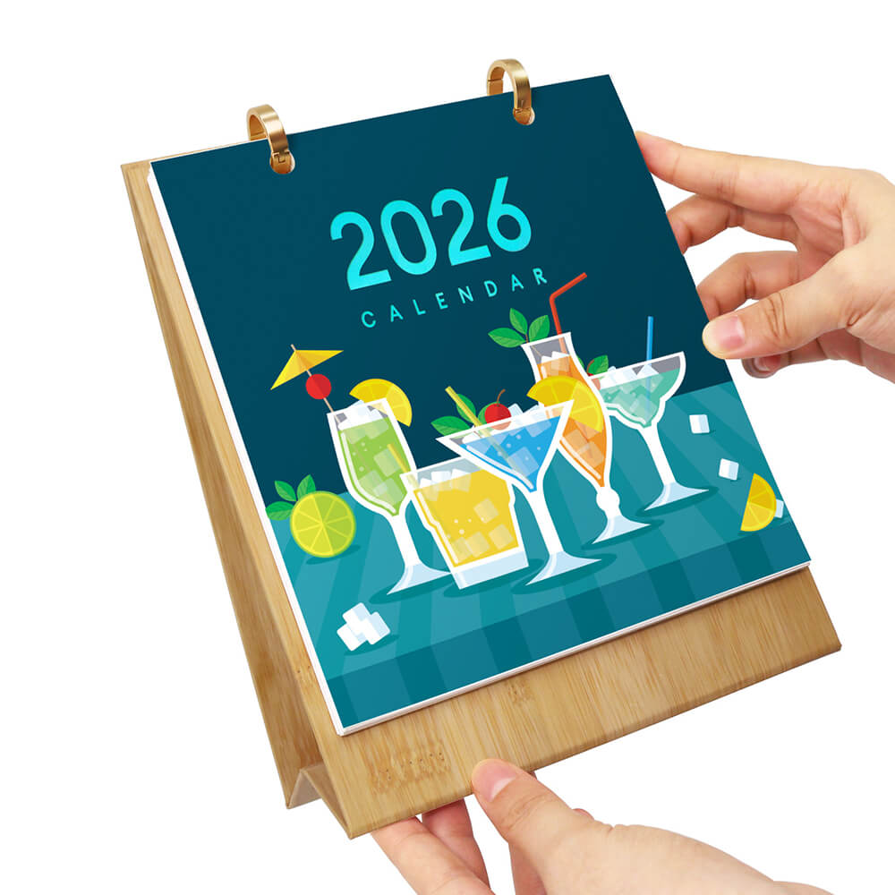 2026 Desk Calendar Paint by Numbers | Luxury Cocktails