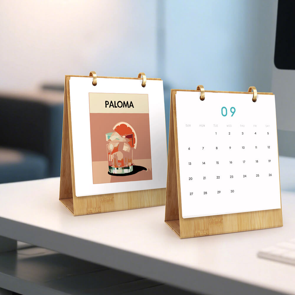 2026 Desk Calendar Paint by Numbers | Luxury Cocktails