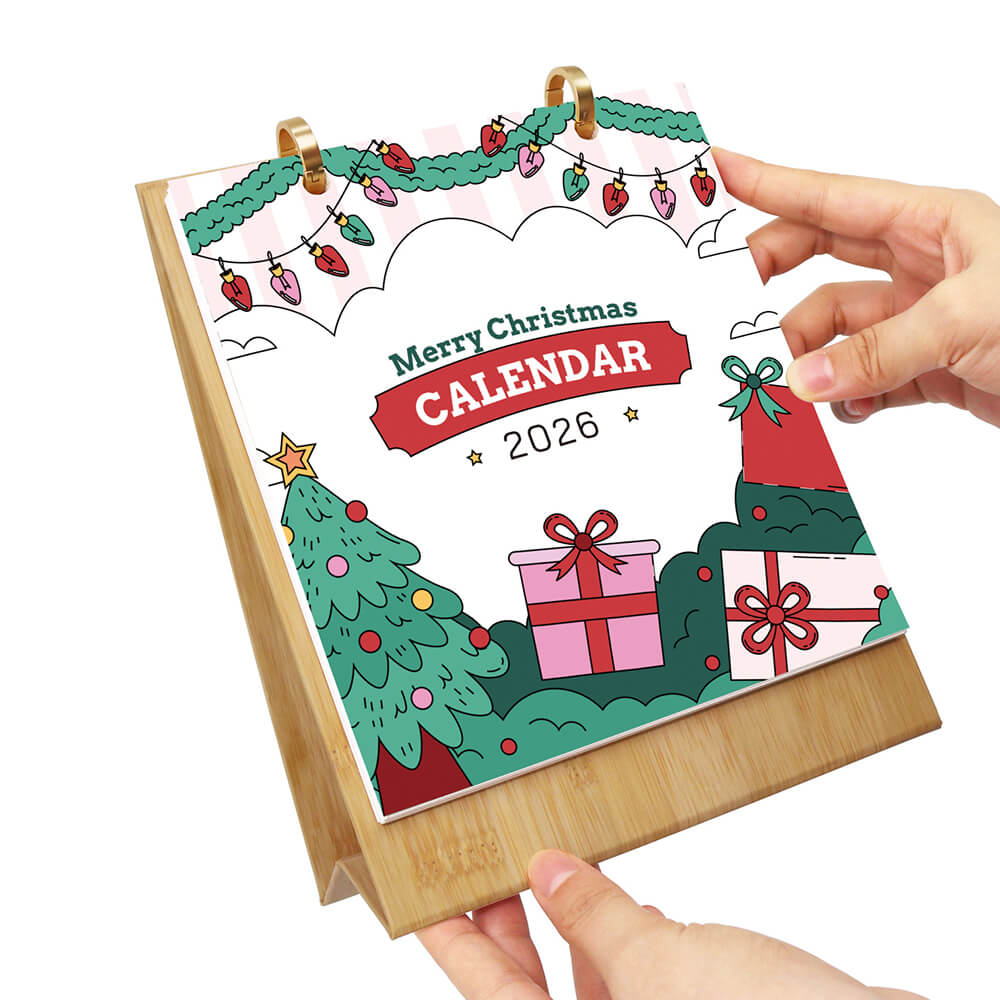 2026 Desk Calendar Paint by Numbers | Merry Christmas