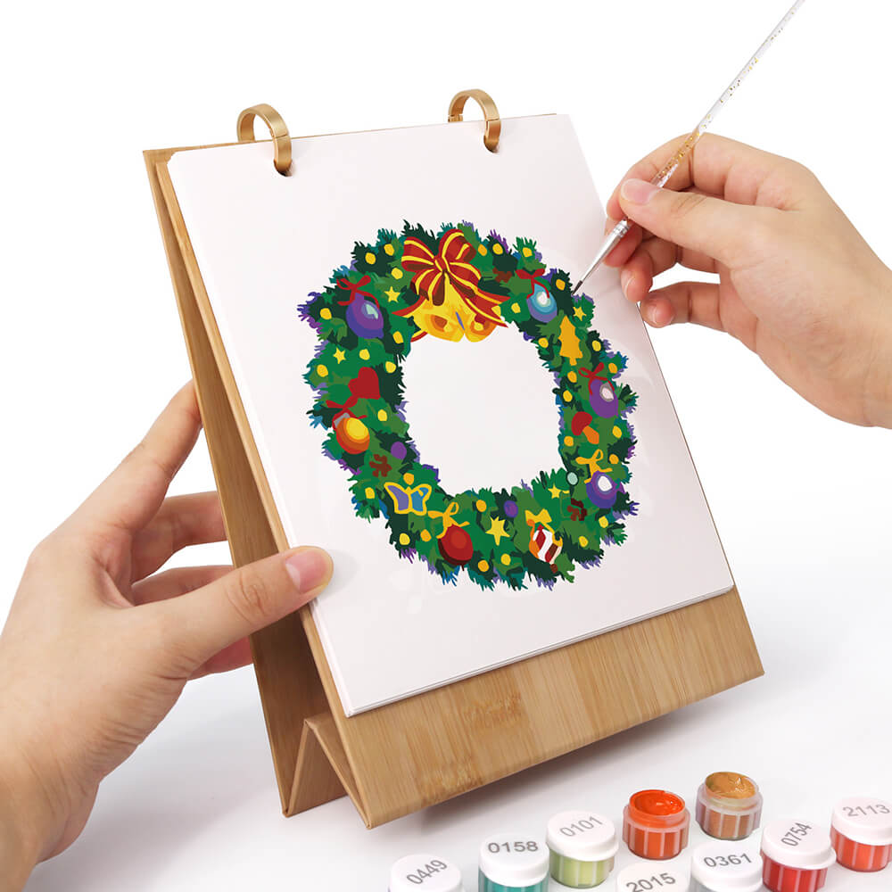2026 Desk Calendar Paint by Numbers | Merry Christmas