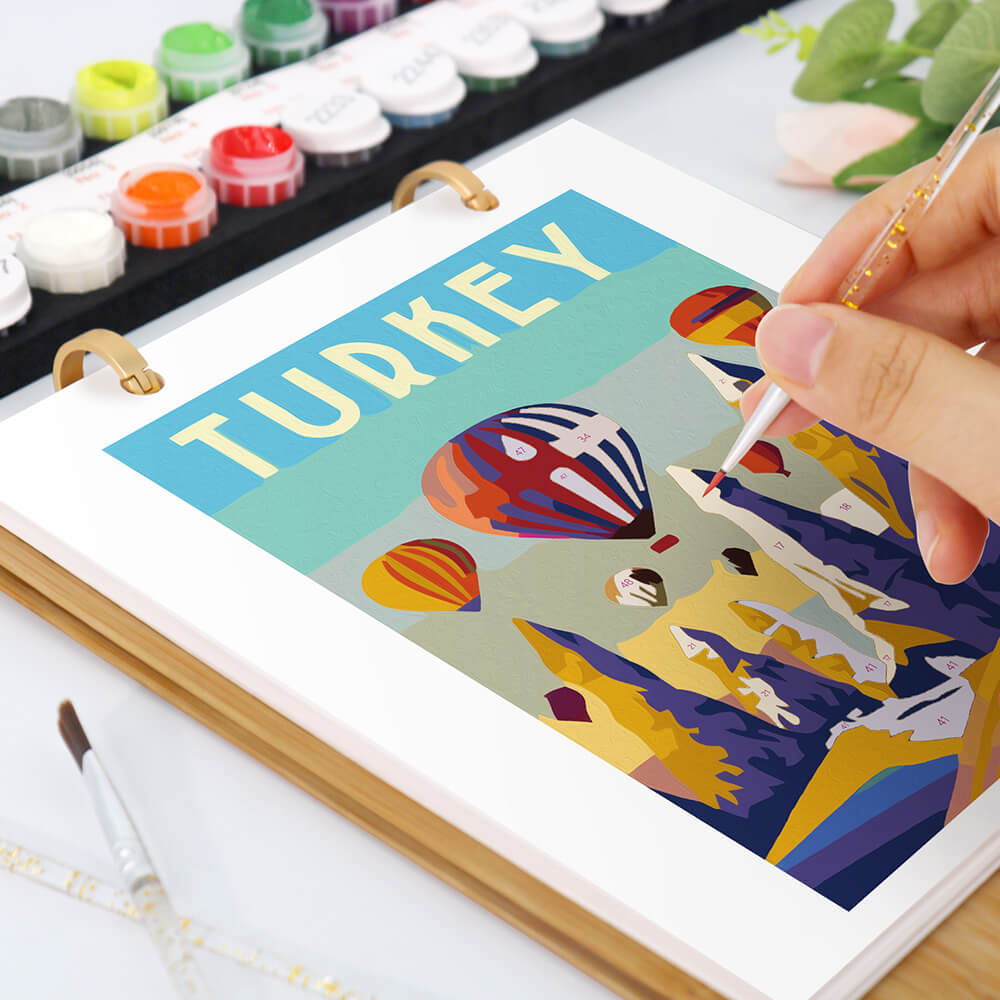 2026 Desk Calendar Paint by Numbers | World Travel