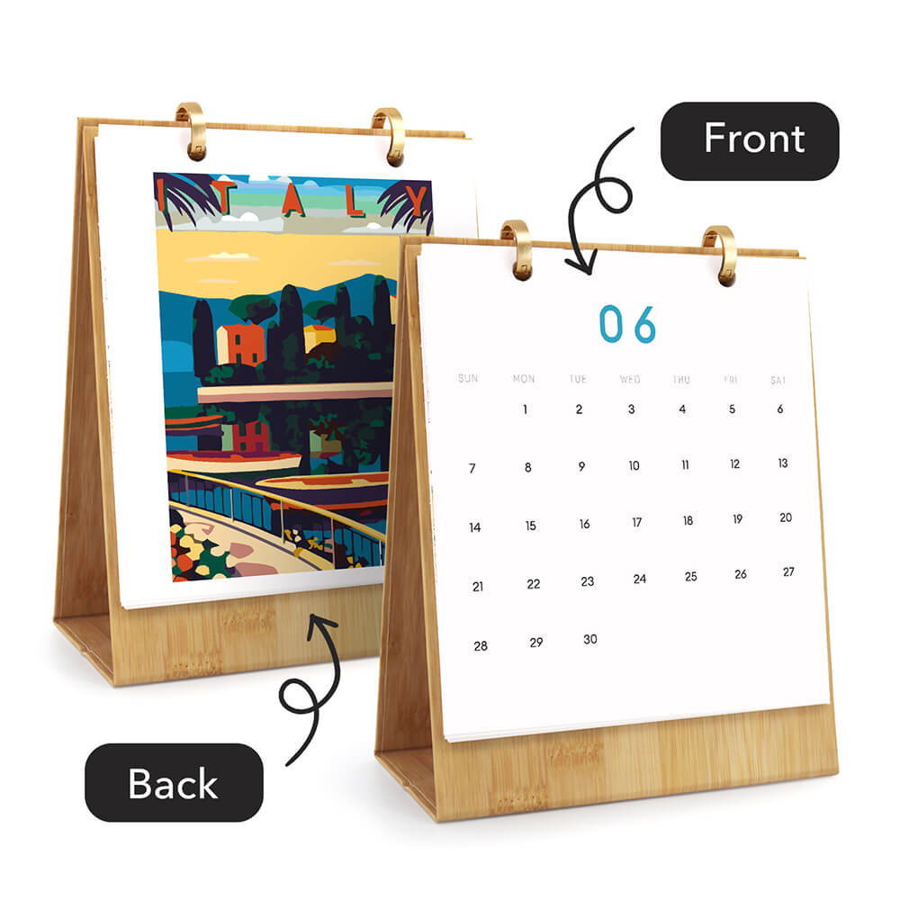 2026 Desk Calendar Paint by Numbers | World Travel