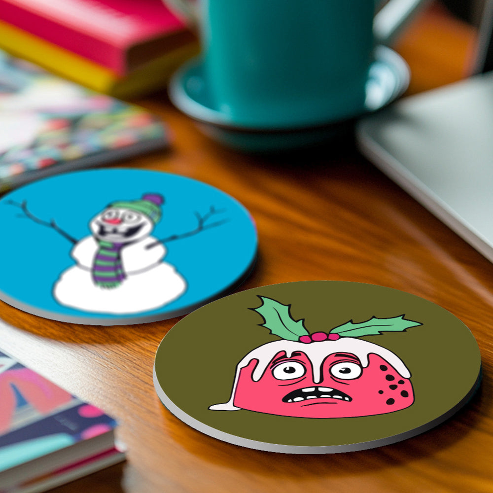 4Pcs Christmas Animal Coasters Paint by Numbers