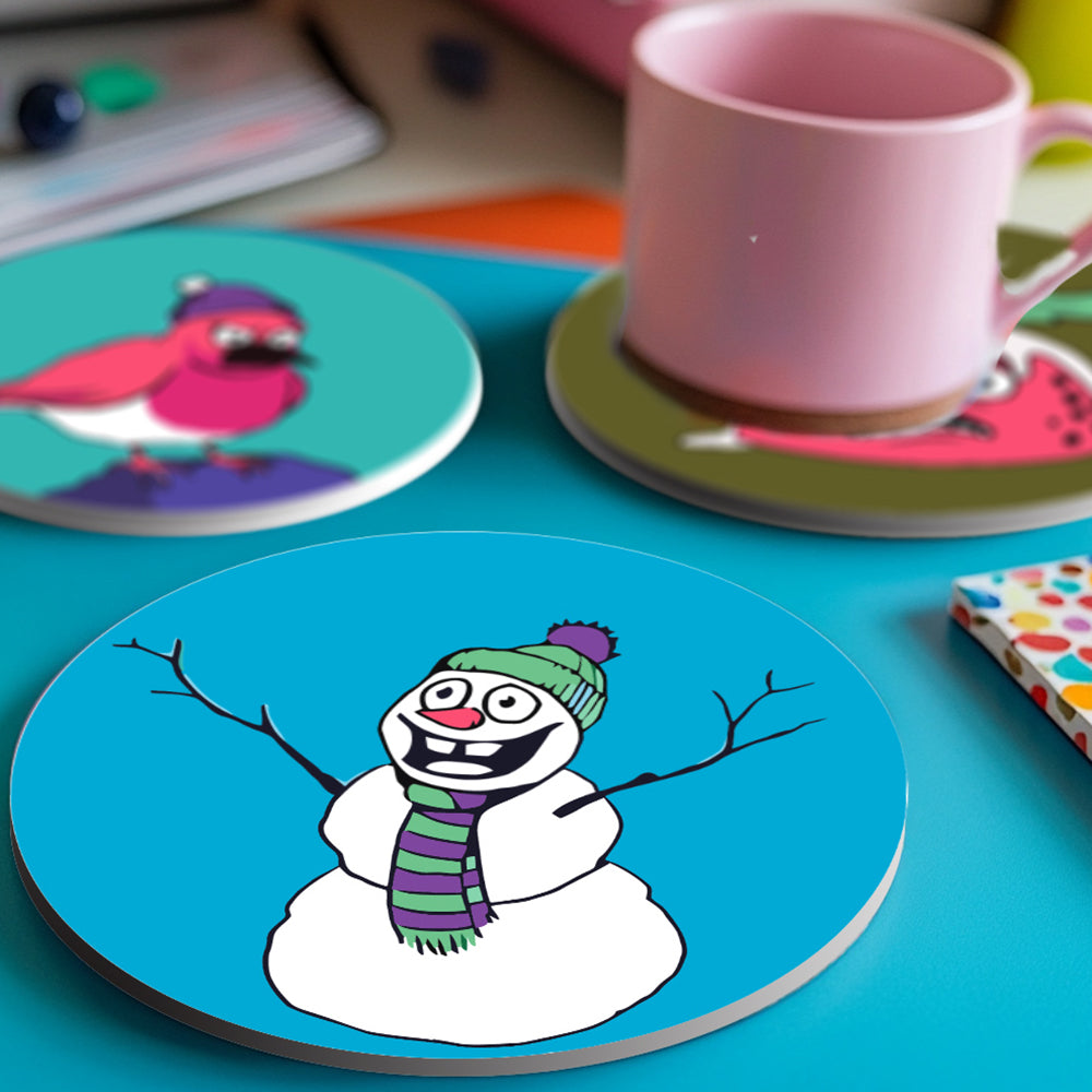 4Pcs Christmas Animal Coasters Paint by Numbers