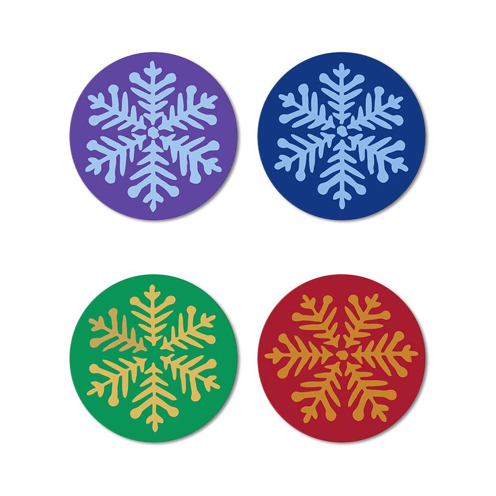 4Pcs Christmas Snowflake Coasters Paint by Numbers