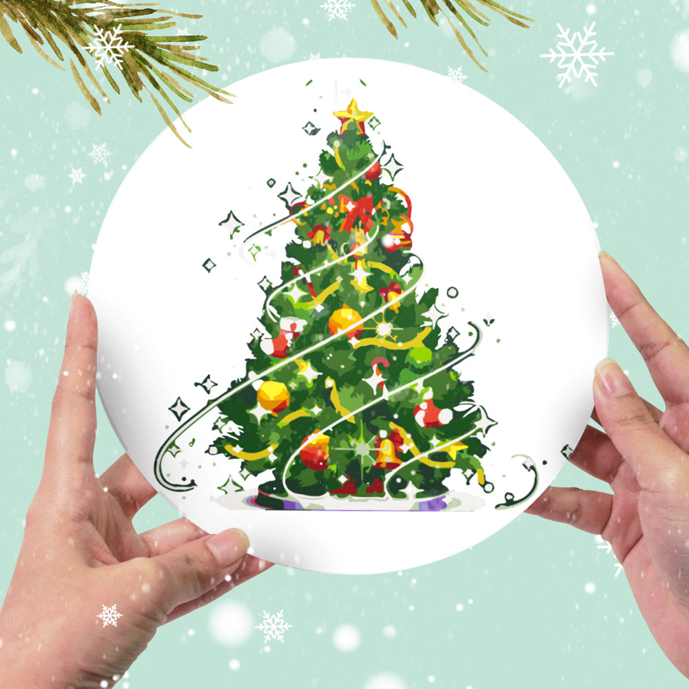 4Pcs Christmas Tree and Garland Placemats Paint by Numbers