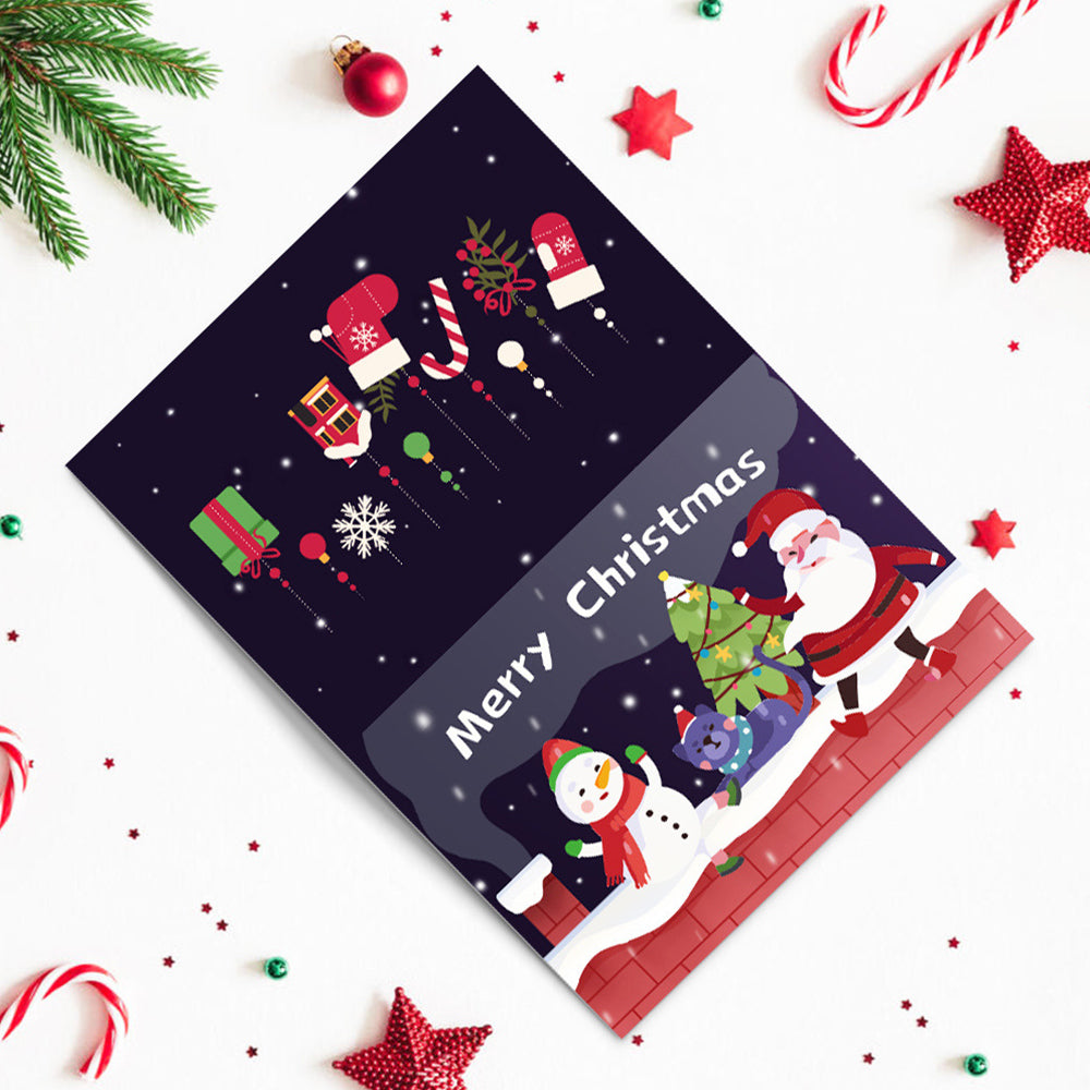 6Pcs Christmas Cards Paint by Numbers | Merry Christmas