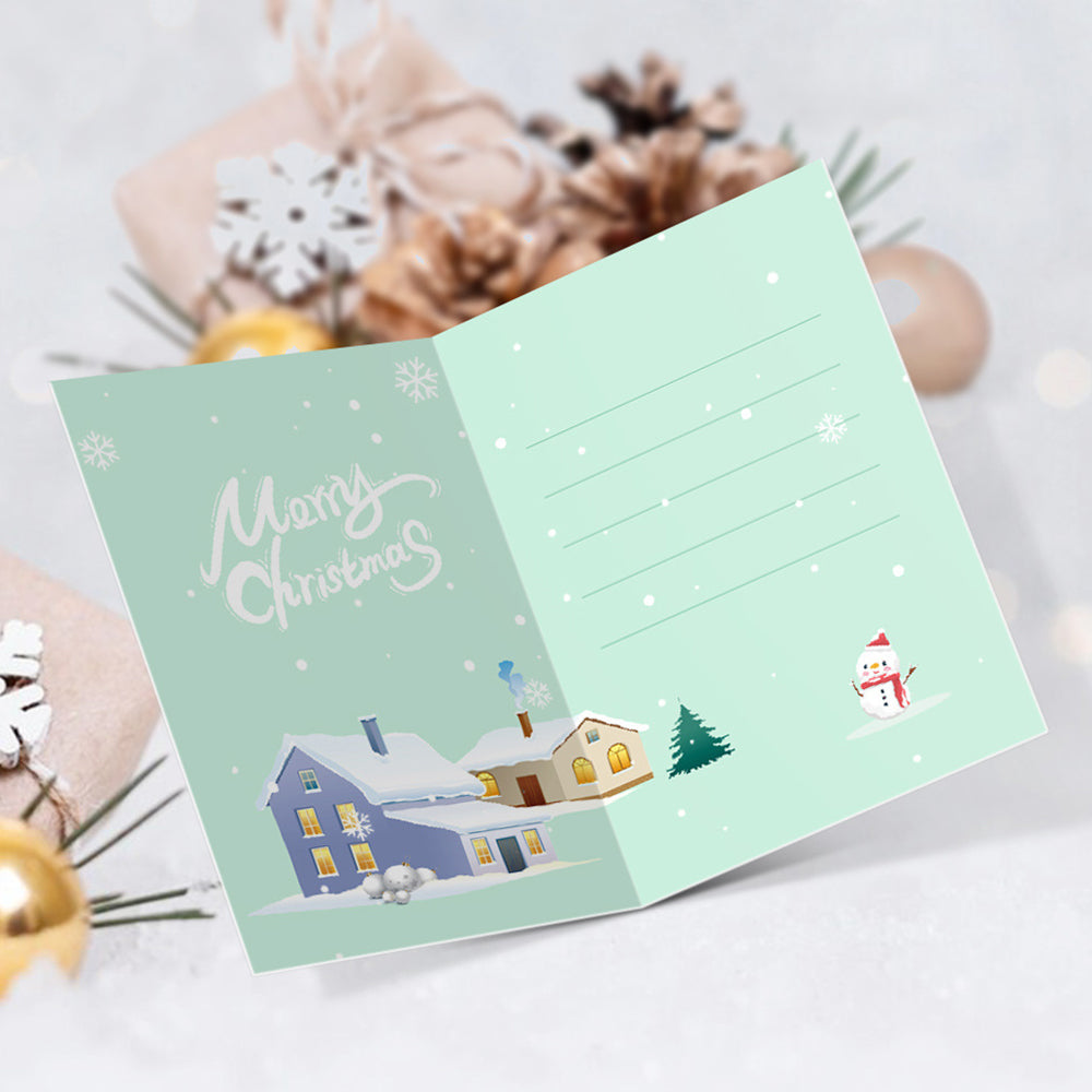 6Pcs Christmas Cards Paint by Numbers | Santa Claus's Gift Package