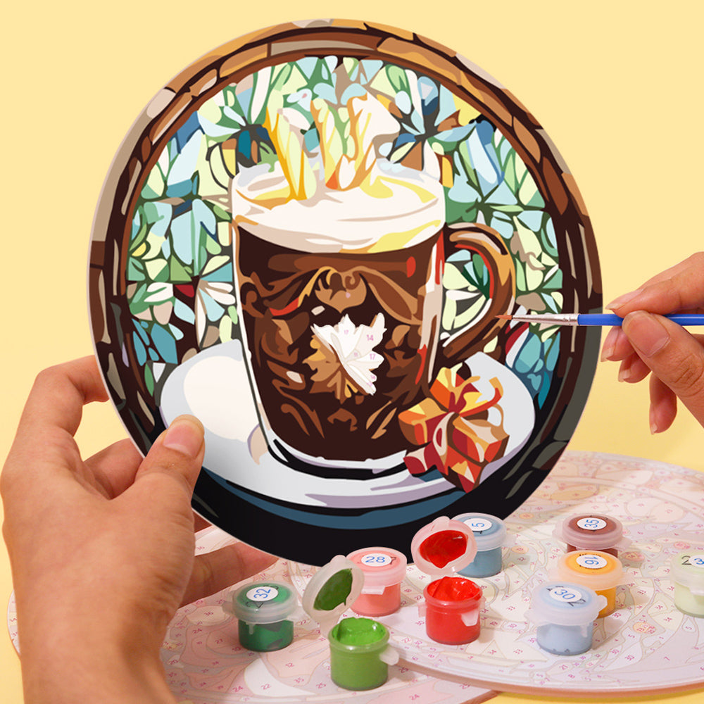 6Pcs Christmas Gingerbread Man Placemats Paint by Numbers