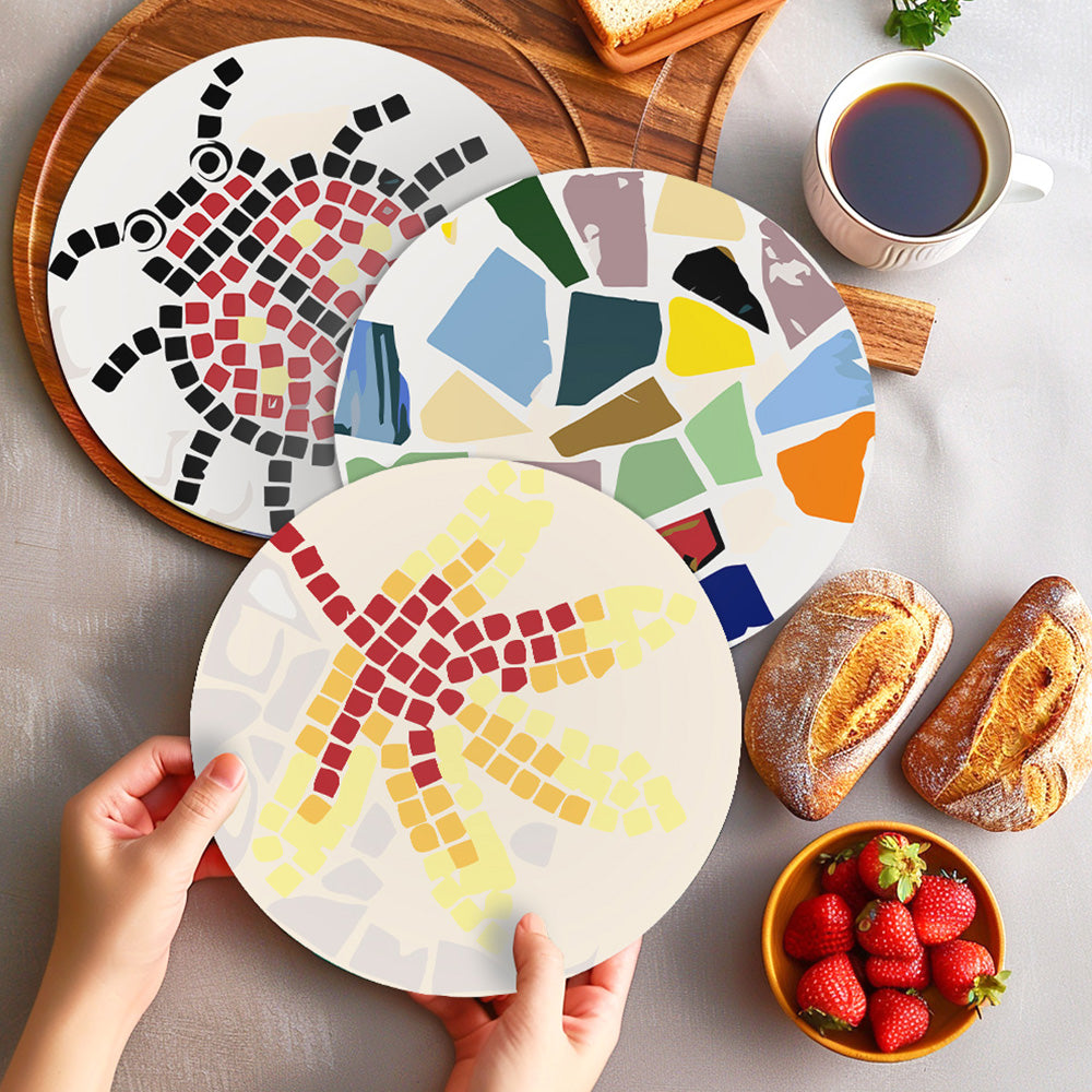 6Pcs Color Block Insect Placemats Paint by Numbers