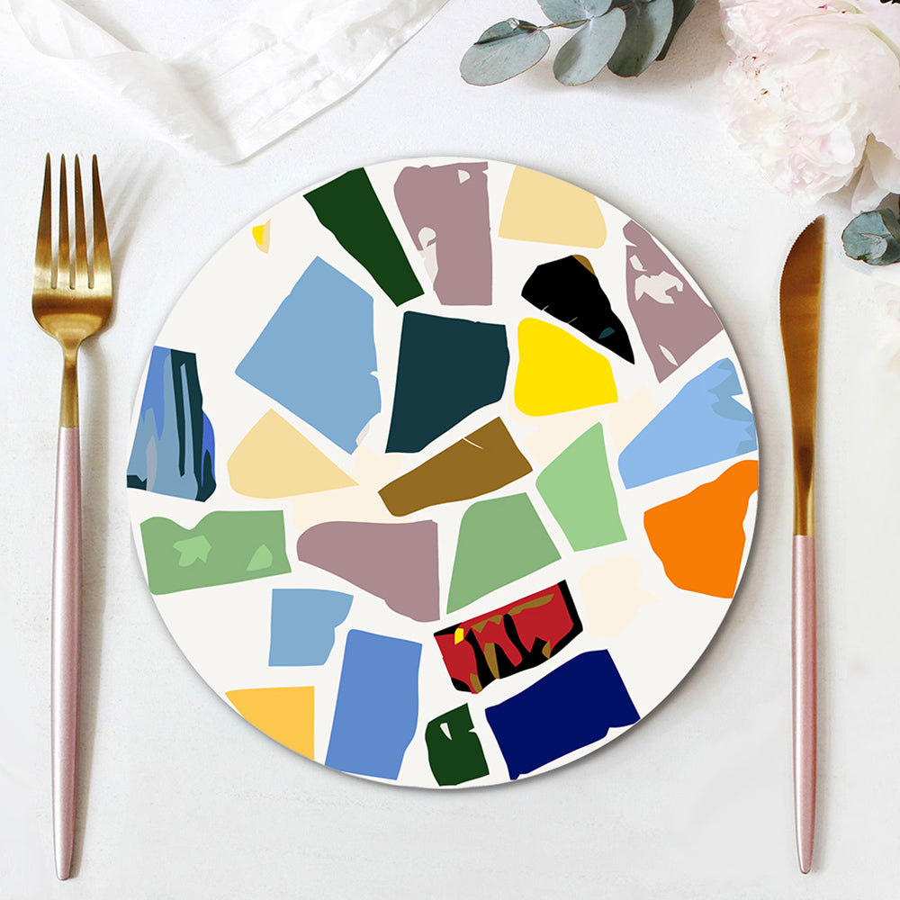 6Pcs Color Block Insect Placemats Paint by Numbers