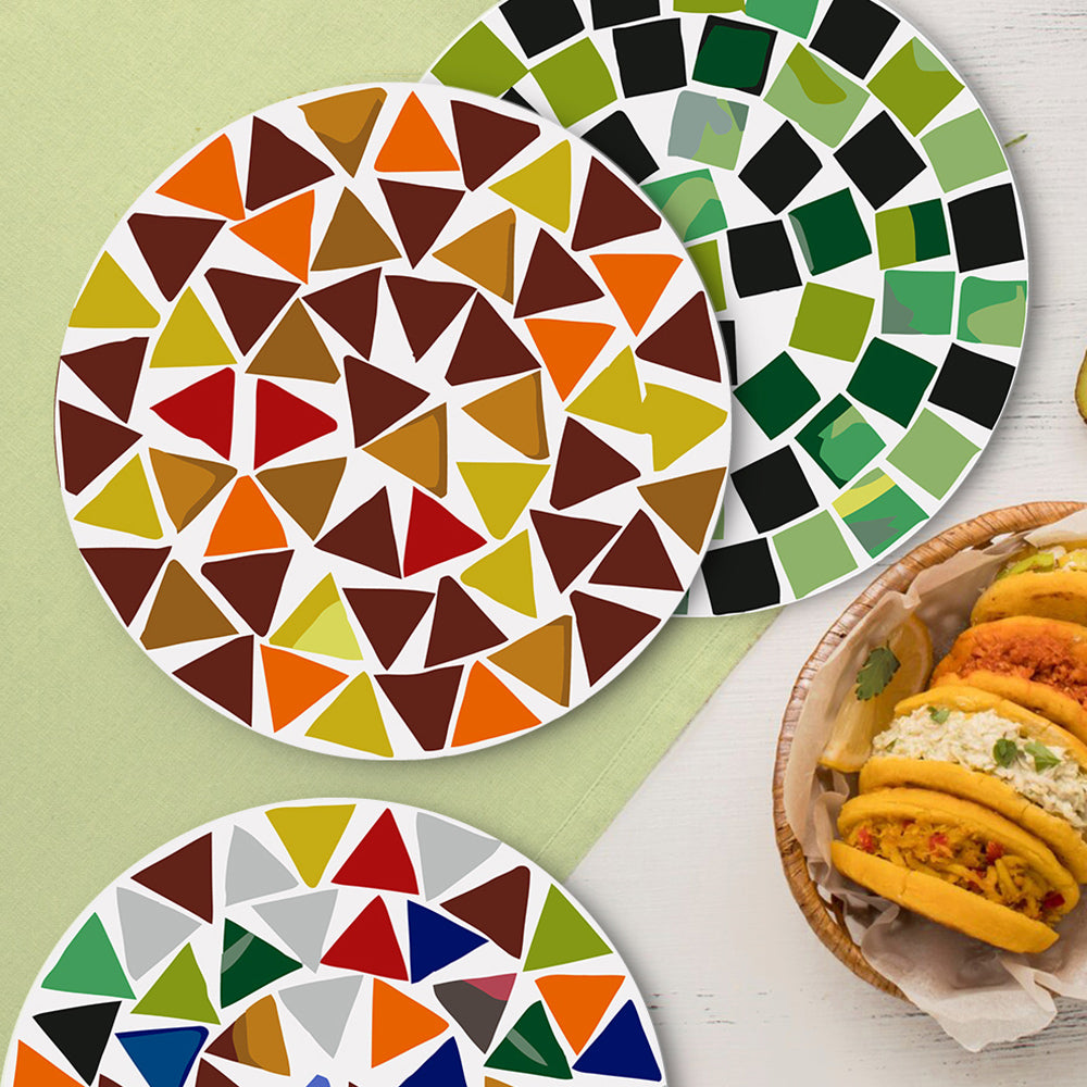 6Pcs Color Block Mandala Placemats Paint by Numbers