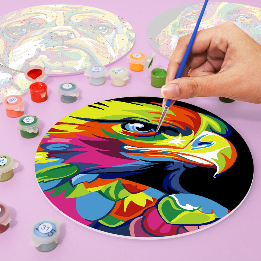 6Pcs Colorful Animals Placemats Paint by Numbers