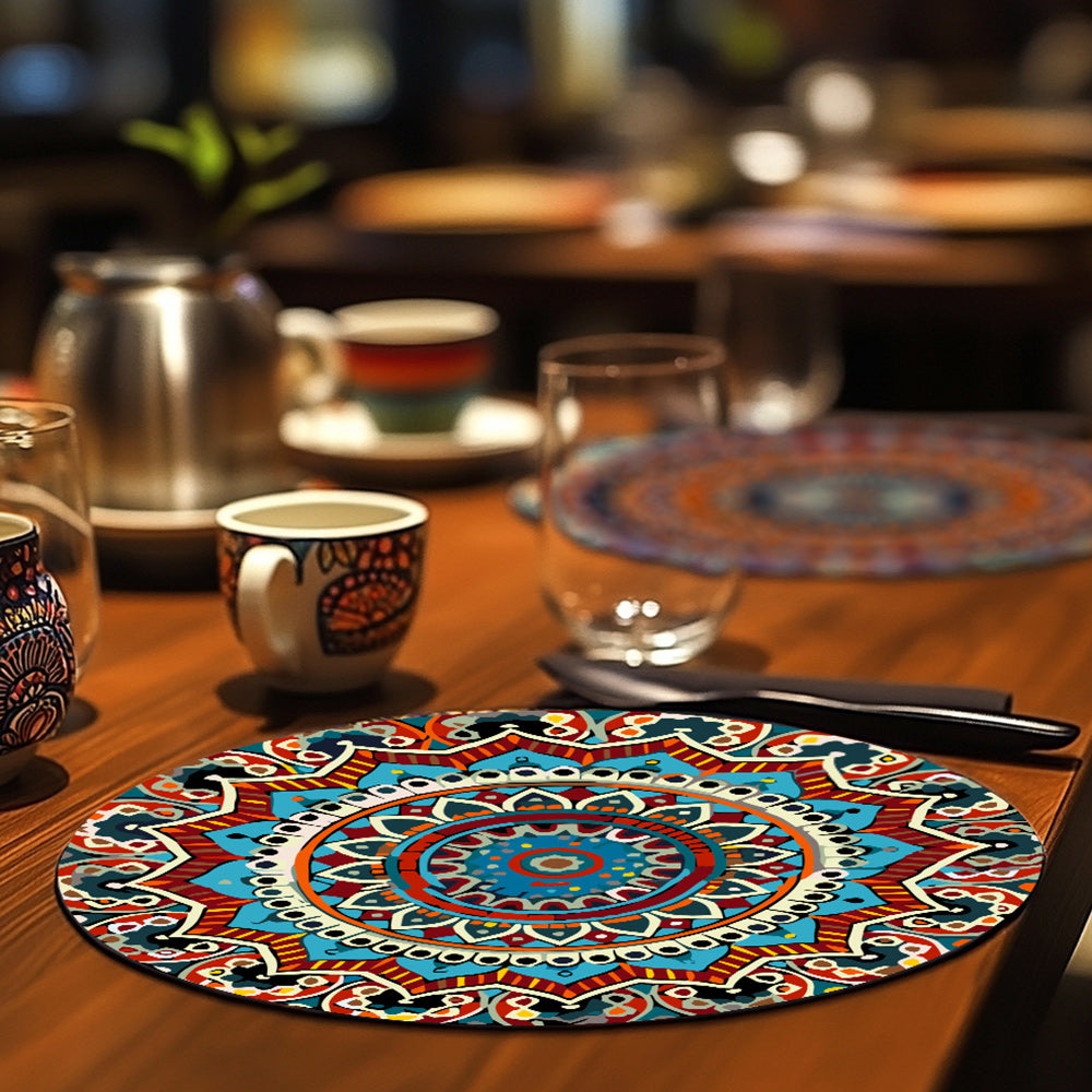 6Pcs Complex Mandala Placemats Paint by Numbers