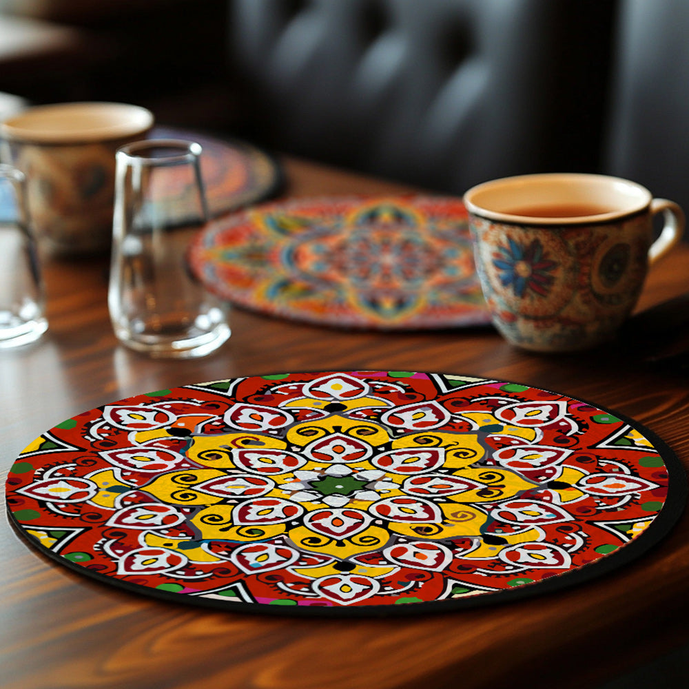 6Pcs Complex Mandala Placemats Paint by Numbers