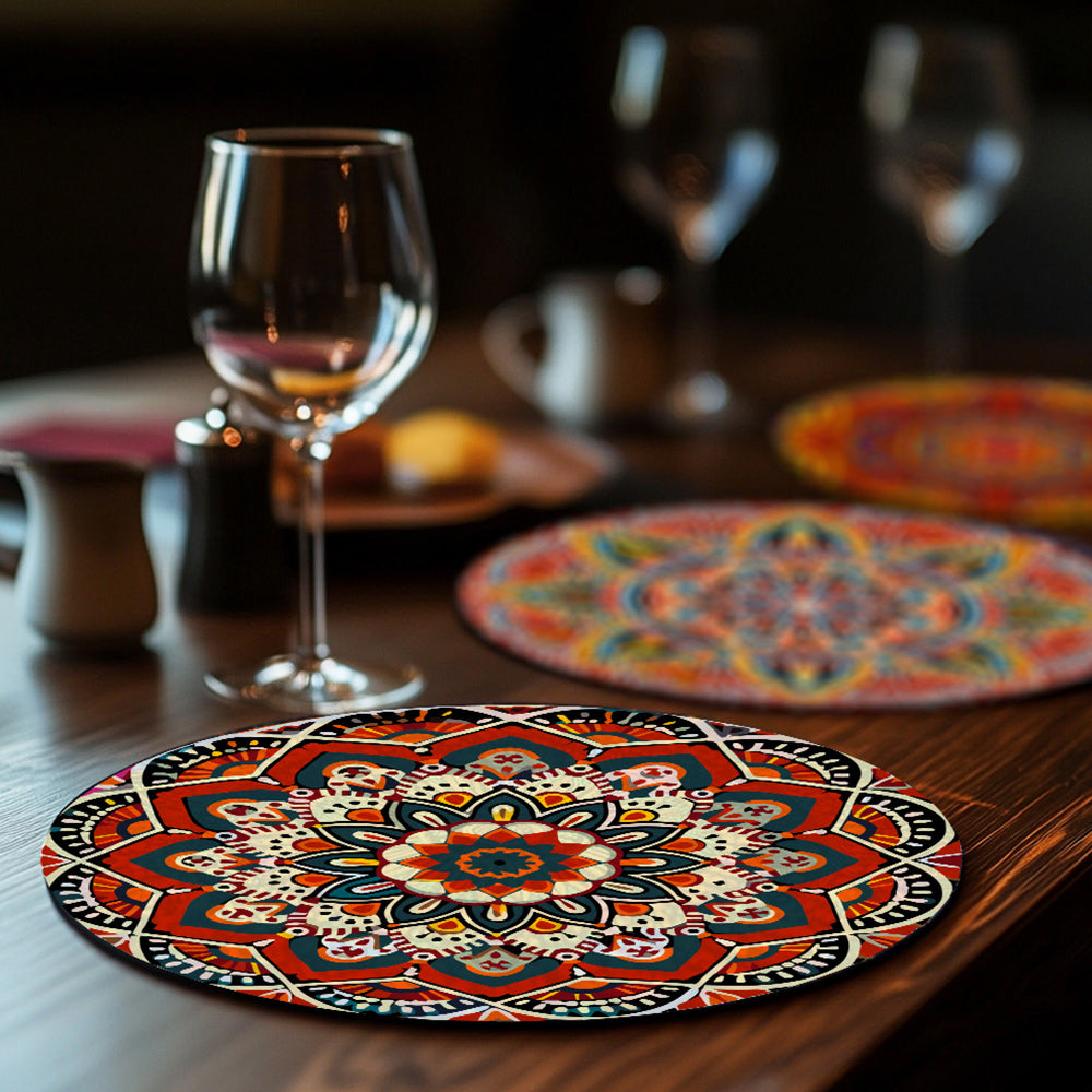 6Pcs Complex Mandala Placemats Paint by Numbers