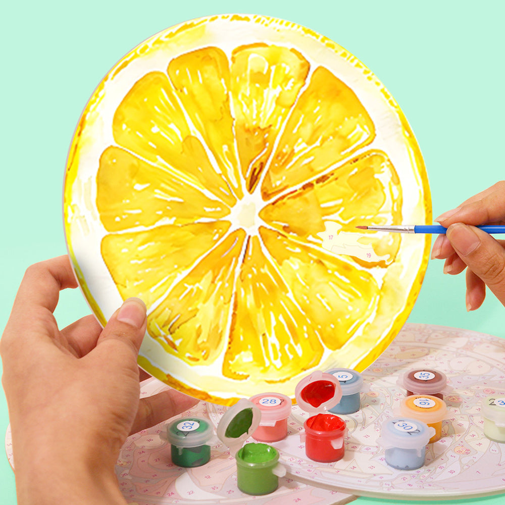 6Pcs Fresh Fruit Placemats Paint by Numbers