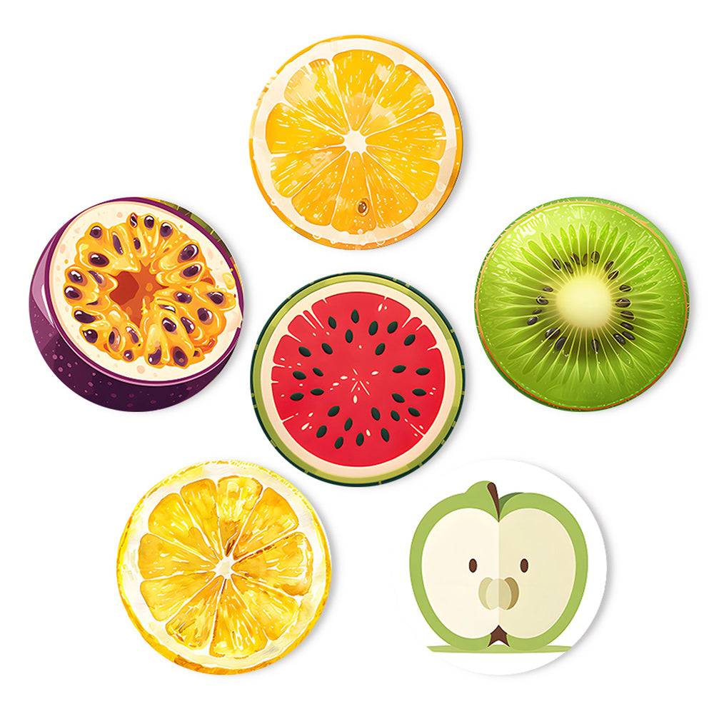 6Pcs Fresh Fruit Placemats Paint by Numbers