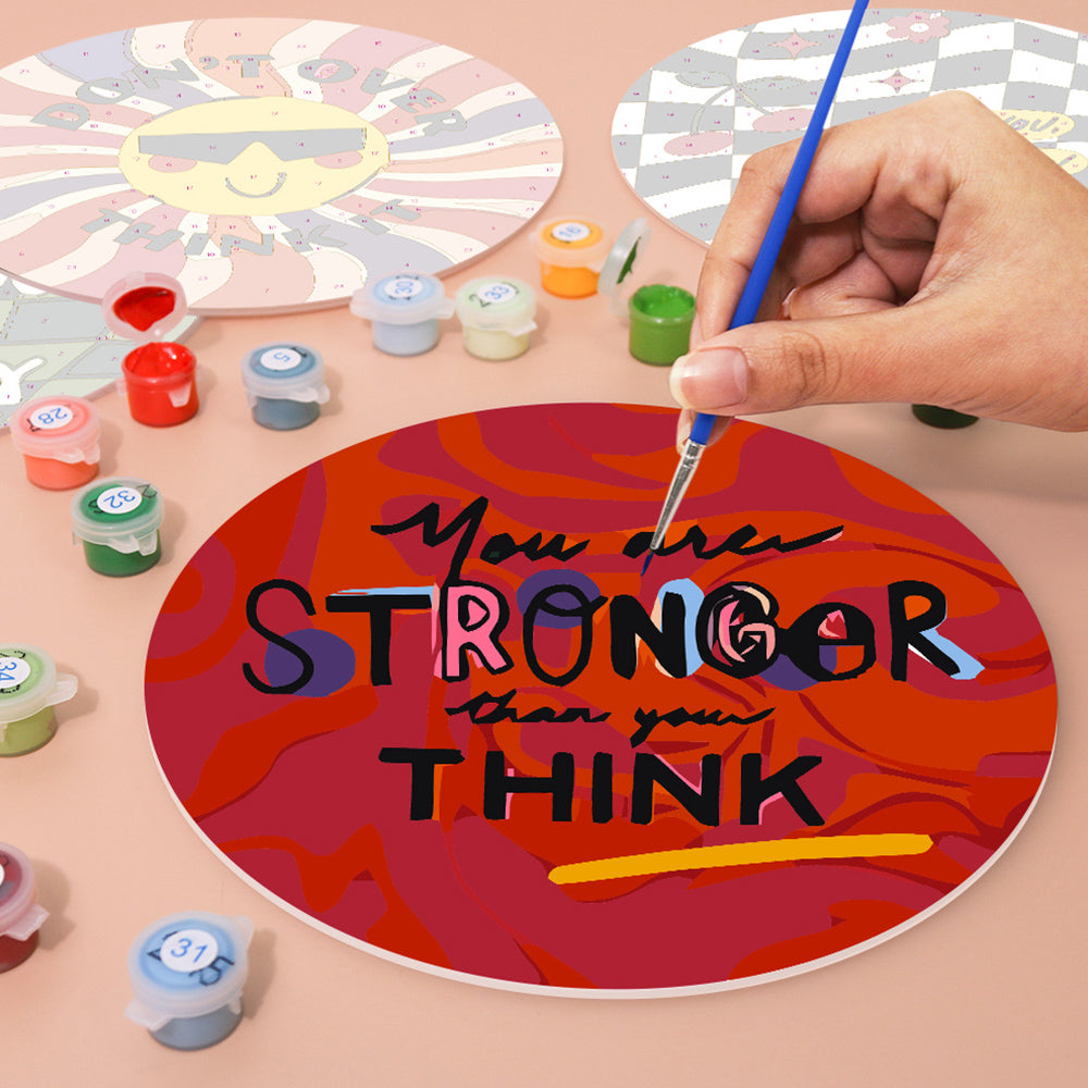 6Pcs Inspirational Words Placemats Paint by Numbers
