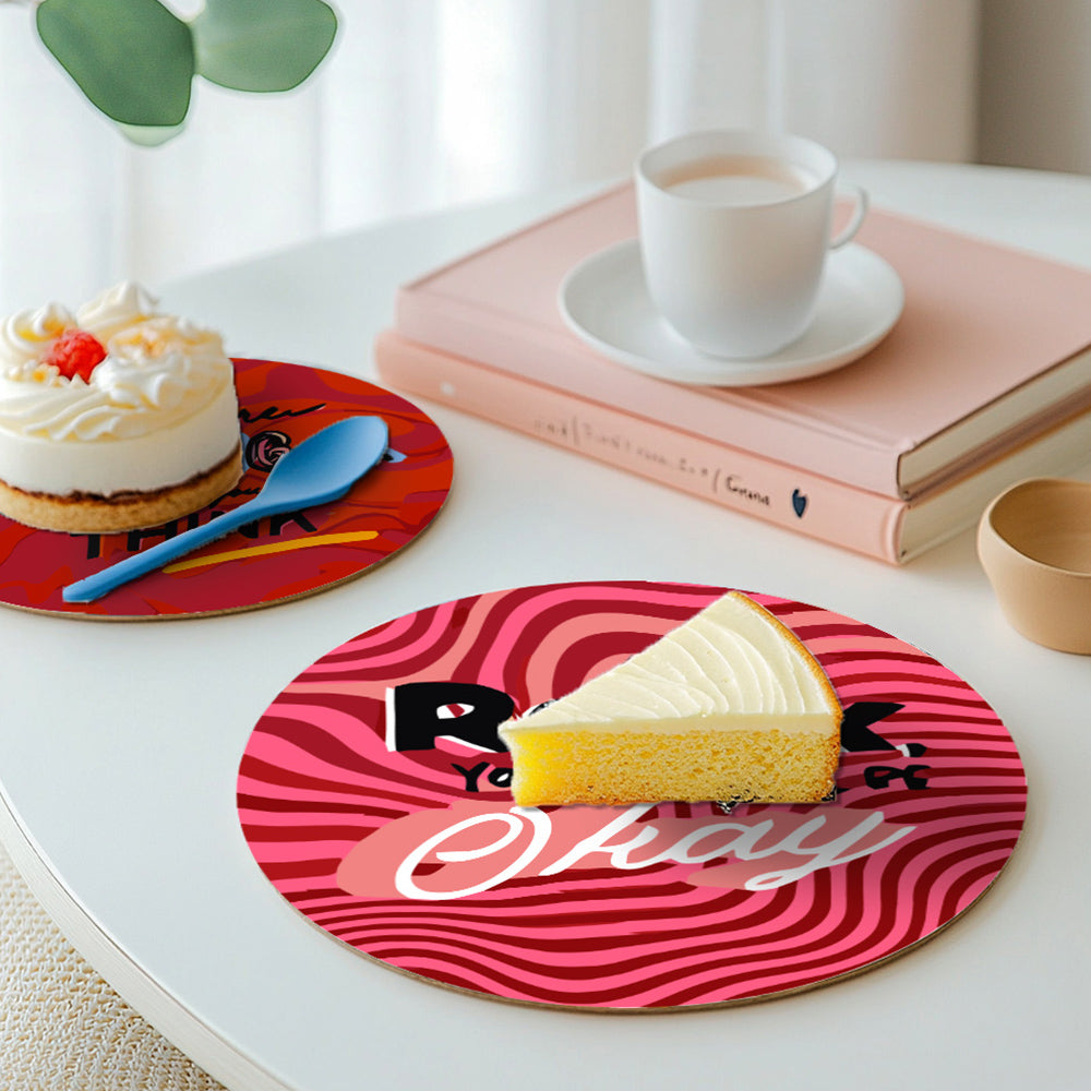 6Pcs Inspirational Words Placemats Paint by Numbers