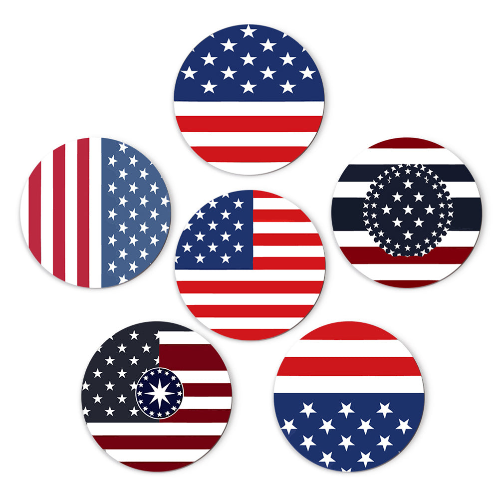 6Pcs Stars and Stripes Flag Placemats Paint by Numbers