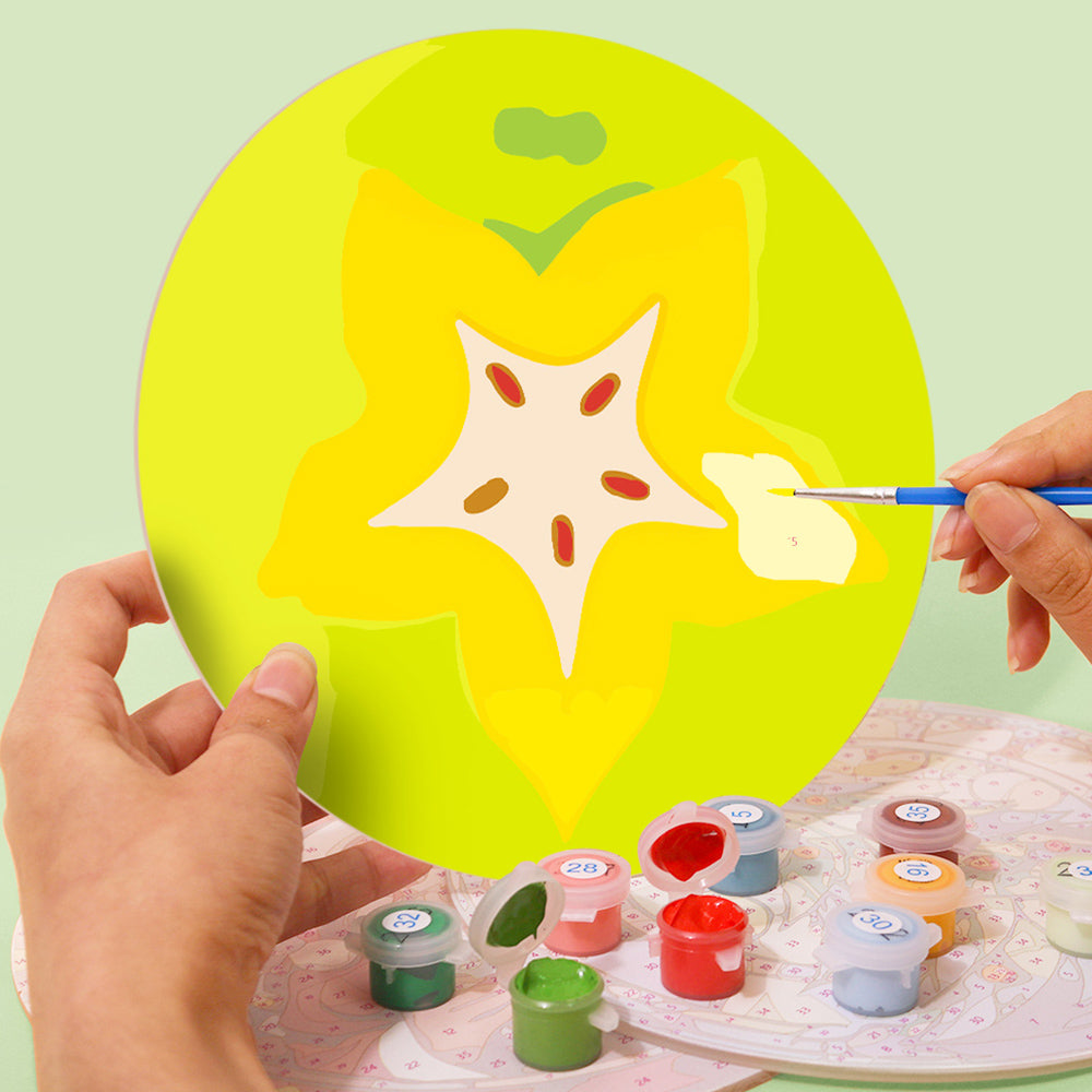 6Pcs Various Fruits Placemats Paint by Numbers