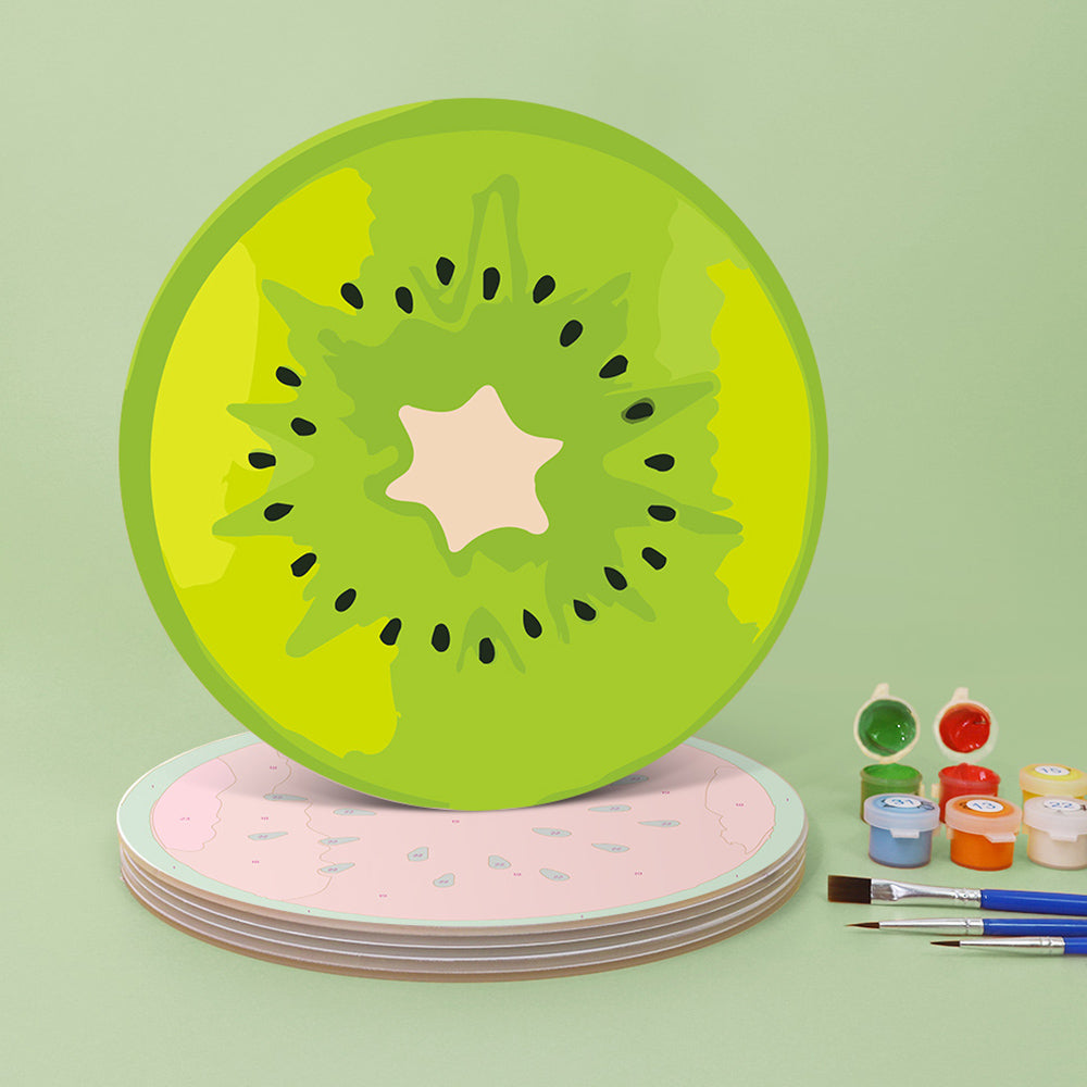 6Pcs Various Fruits Placemats Paint by Numbers