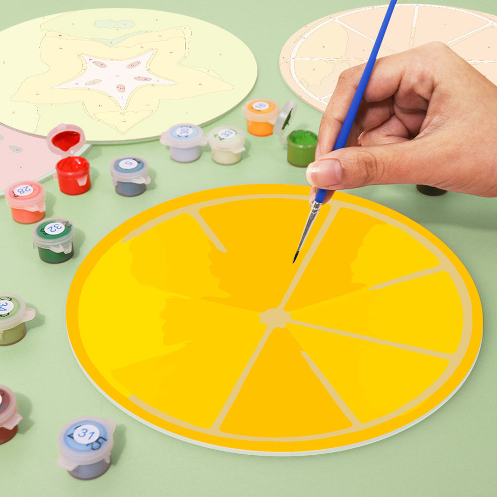 6Pcs Various Fruits Placemats Paint by Numbers