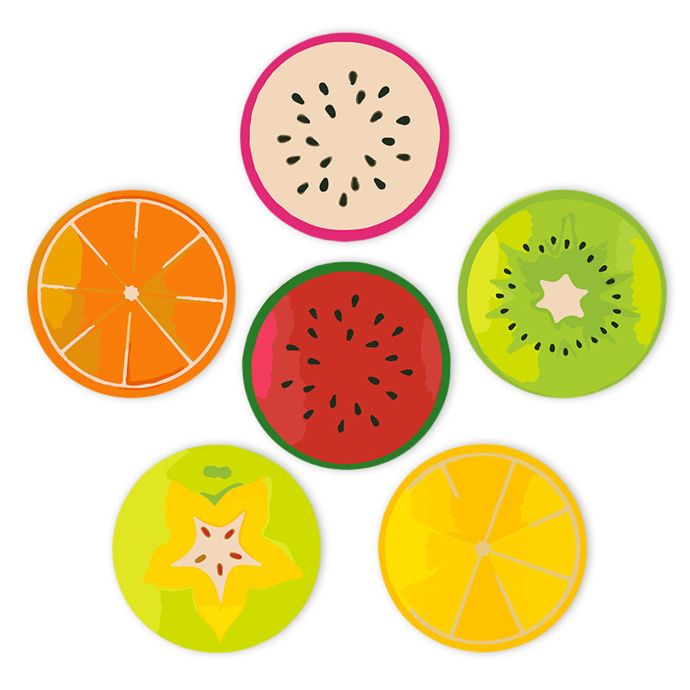 6Pcs Various Fruits Placemats Paint by Numbers