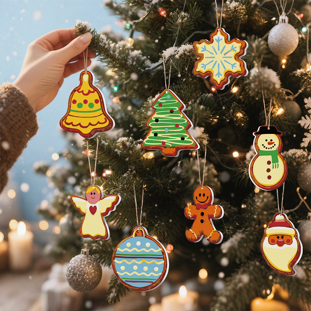 8Pcs Christmas Ornament Paint by Numbers | Christmas Eve Set