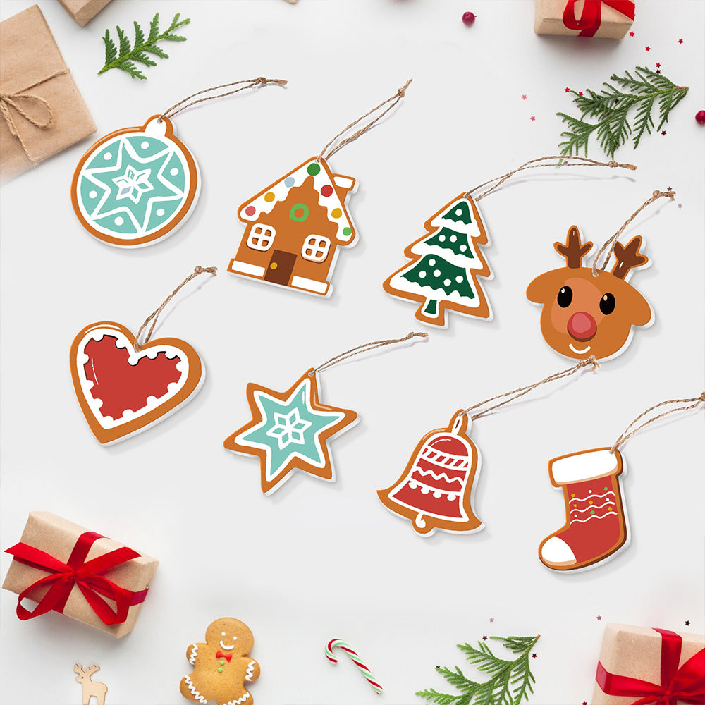 8Pcs Christmas Ornament Paint by Numbers | Christmas Magic Star Set