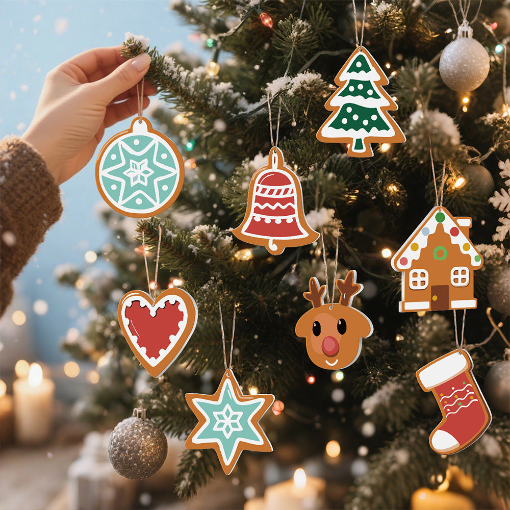 8Pcs Christmas Ornament Paint by Numbers | Christmas Magic Star Set