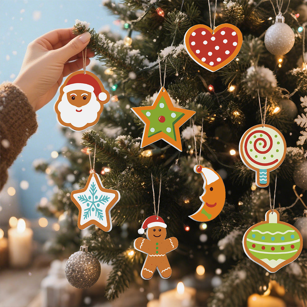 8Pcs Christmas Ornament Paint by Numbers | Moon and Stars Set