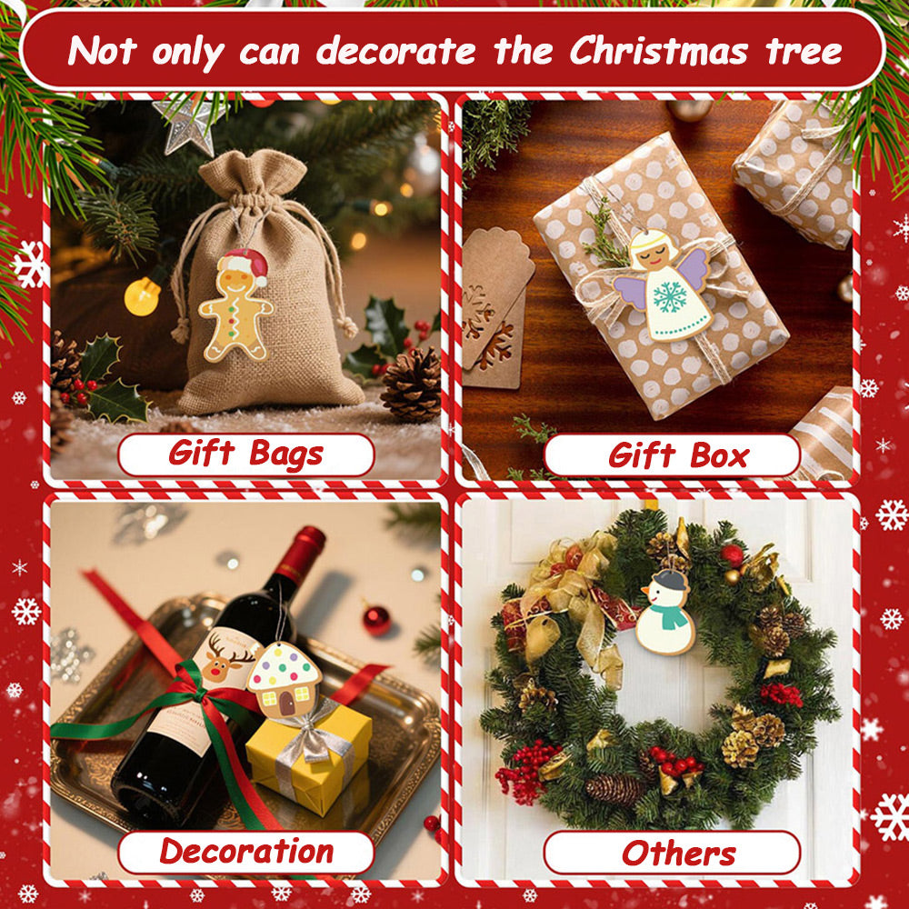 8Pcs Christmas Ornament Paint by Numbers | Santa Claus and Angel Set